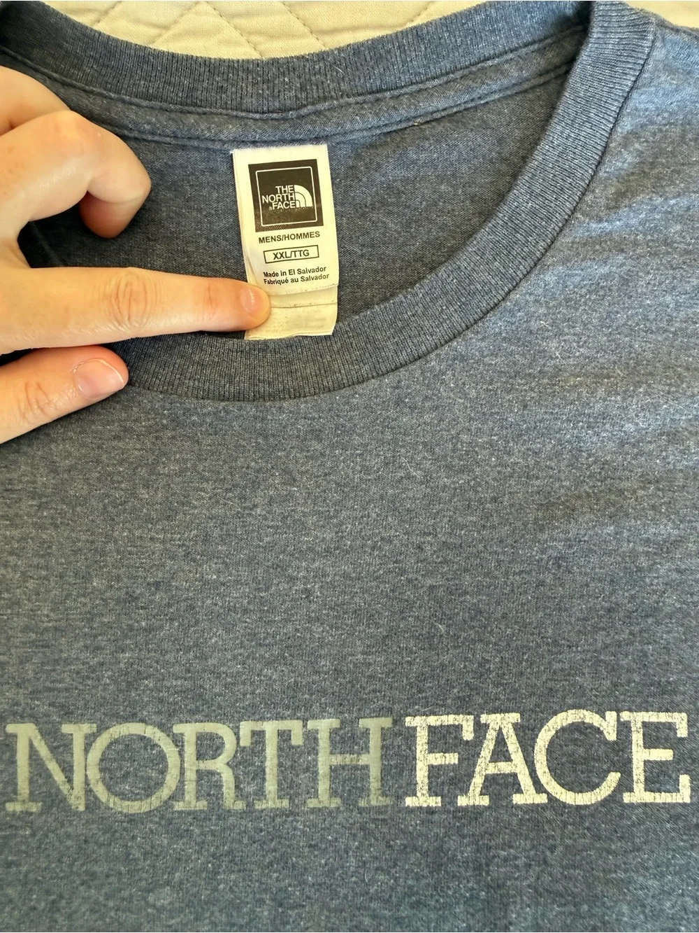 The North Face Men's Navy Logo Short Sleeve Tee